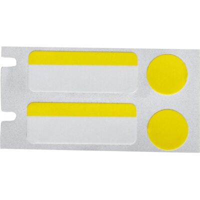 Brady, Etikettenrolle, THT-304-494-3-YL, Polyester, Weiss/Gelb, glänzend, 25.40 x 9.53 mm, mit Deckeletikett (Gelb) (25.40 mm) Brady, Etikettenrolle, THT-304-494-3-YL, Polyester, Weiss/Gelb, glänzend, 25.40 x 9.53 mm, mit Deckeletikett (Gelb) (25.40 mm)