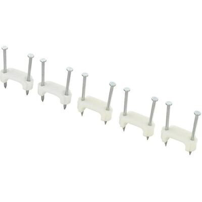 Tru Components, Kabelhalter, Nagelschellen zweilaschig Weis Tru Components, Kabelhalter, Nagelschellen zweilaschig Weis