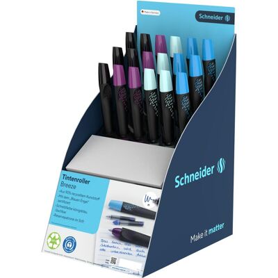 Schneider, Schreibstifte, Display Tintenroller Breeze Blauer Engel (18x) Schneider, Schreibstifte, Display Tintenroller Breeze Blauer Engel (18x)