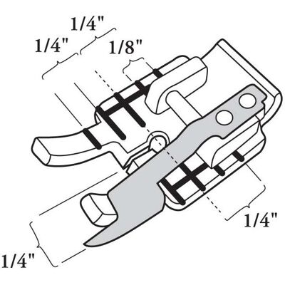 Husqvarna 1/4" Klarsicht Patchworkfuss mit Führung, Nähzubehör, Transparent Husqvarna 1/4" Klarsicht Patchworkfuss mit Führung, Nähzubehör, Transparent