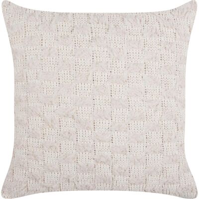 Beliani Beigener Gestrickter Kissen - Kissen Beliani Beigener Gestrickter Kissen - Kissen
