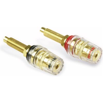 No Name Bananen-Buchsen 204609 2 St., Audio Stecker, Transparent No Name Bananen-Buchsen 204609 2 St., Audio Stecker, Transparent