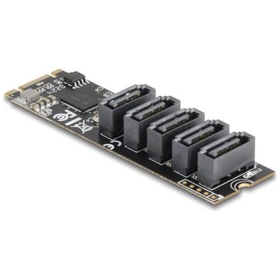 Delock M.2 2280 Key B+M Kontroller zu 5 x SATA (SATA), Interne Kabel (PC) Delock M.2 2280 Key B+M Kontroller zu 5 x SATA (SATA), Interne Kabel (PC)