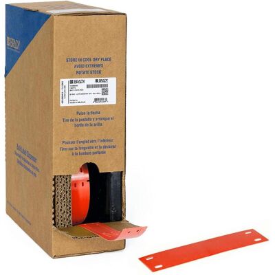 Brady, Etikettenrolle, BM-15x75-7643-RD, Heatex Schilder, Rot, matt, 15.00 x 75.00 mm, nicht klebend, Grossrolle (25 Brady, Etikettenrolle, BM-15x75-7643-RD, Heatex Schilder, Rot, matt, 15.00 x 75.00 mm, nicht klebend, Grossrolle (25