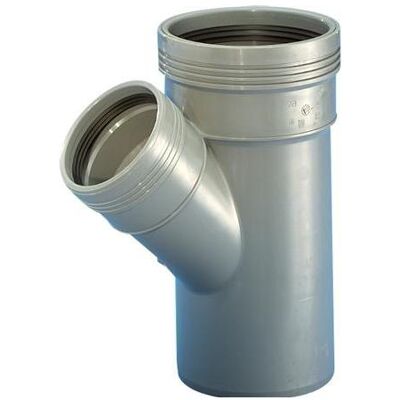 Wavin Grauer Abwasser Y-Stück 45° DN 110 Wavin Grauer Abwasser Y-Stück 45° DN 110