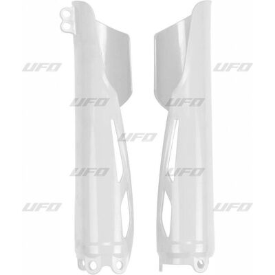UFO, Motorrad Zubehör, Stossdämpferabdeckungen vorne für Honda CRF 250R (2019–2026) und CRF 450R (2019–2026), weiss UFO, Motorrad Zubehör, Stossdämpferabdeckungen vorne für Honda CRF 250R (2019–2026) und CRF 450R (2019–2026), weiss
