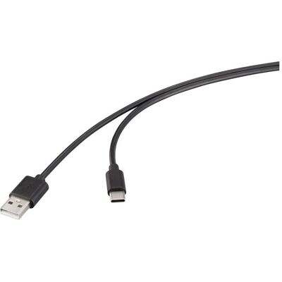 Renkforce USB-Kabel USB 2.0 USB-A Stecker, USB-C Stecker 0.50 m Schwarz RF-68 (0.50 m, USB 2.0), USB Kabel Renkforce USB-Kabel USB 2.0 USB-A Stecker, USB-C Stecker 0.50 m Schwarz RF-68 (0.50 m, USB 2.0), USB Kabel