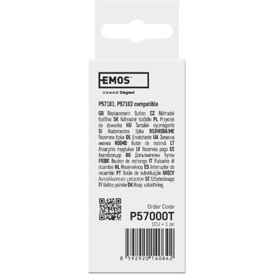 Emos, Zubehör Gebäudesicherheit, REPLACEMENT BUTTON FOR DOORBELLS P57101, P57102 Emos, Zubehör Gebäudesicherheit, REPLACEMENT BUTTON FOR DOORBELLS P57101, P57102