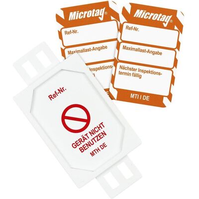 Brady, Sicherheitskennzeichnung, MIC-DE-PK-MTI-I-OR, Microtag Set, 20 x Microtag Halter, 20 x Microtag Einsteckschild (Weiss Brady, Sicherheitskennzeichnung, MIC-DE-PK-MTI-I-OR, Microtag Set, 20 x Microtag Halter, 20 x Microtag Einsteckschild (Weiss