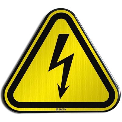 Brady, Sicherheitskennzeichnung, W/W012/NT/RFLBD-TRI400-1, ISO Sicherheitsschild - Warnung vor elektrischer Spannung, Alumini Brady, Sicherheitskennzeichnung, W/W012/NT/RFLBD-TRI400-1, ISO Sicherheitsschild - Warnung vor elektrischer Spannung, Alumini