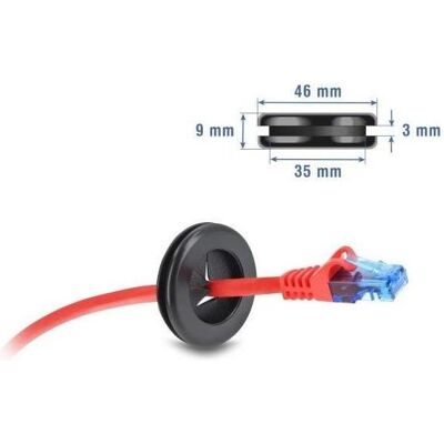 Delock, Leitungsführung Zubehör, Gummi Kabeldurchführung rund Ø 40 mm schwarz Delock, Leitungsführung Zubehör, Gummi Kabeldurchführung rund Ø 40 mm schwarz