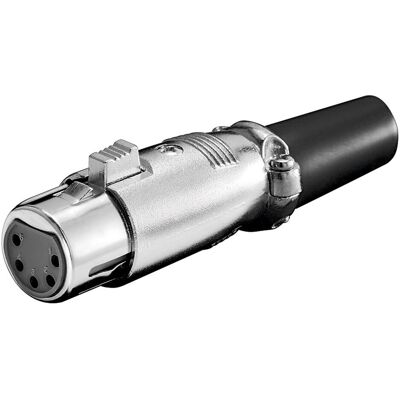 Goobay Mikrofonkupplung, 5 Pin, Audio Stecker, Schwarz Goobay Mikrofonkupplung, 5 Pin, Audio Stecker, Schwarz
