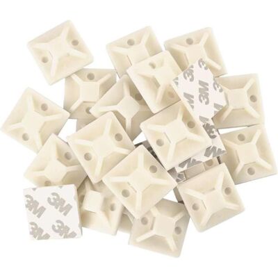 Emos, Kabelhalter, Selbstklebende Basis 30×30, weiss, 25 Stk Emos, Kabelhalter, Selbstklebende Basis 30×30, weiss, 25 Stk
