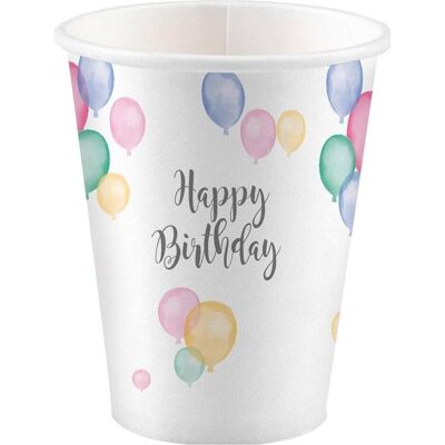 Amscan, Einweggeschirr, Happy Birthday (8x) Amscan, Einweggeschirr, Happy Birthday (8x)