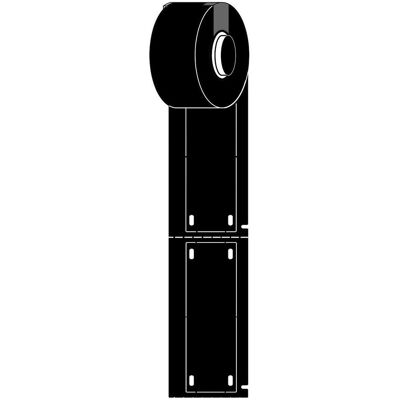Brady, Etikettenrolle, M6-25x75-7643-BK, Trägerlose Kabelanhänger, Schwarz, 25 x 75 mm (50 Stück) (25 mm) Brady, Etikettenrolle, M6-25x75-7643-BK, Trägerlose Kabelanhänger, Schwarz, 25 x 75 mm (50 Stück) (25 mm)