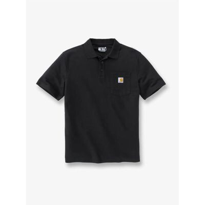 Carhartt, Arbeitsoberteil, Schwarzes Poloshirt mit lockerer Passform (L) Carhartt, Arbeitsoberteil, Schwarzes Poloshirt mit lockerer Passform (L)