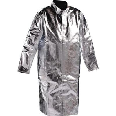 Jutec, Arbeitsjacke, Hitzeschutzmantel mit Stehkragen Grösse 52 silber (52) Jutec, Arbeitsjacke, Hitzeschutzmantel mit Stehkragen Grösse 52 silber (52)