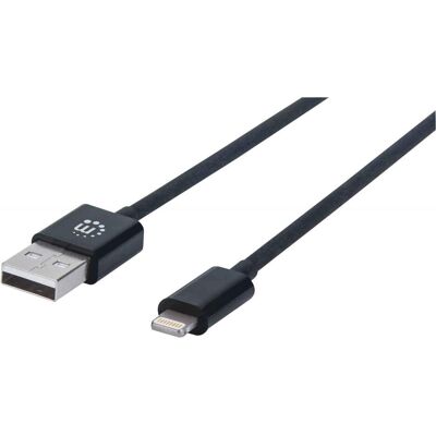 Manhattan USB-A-Stecker auf MFi-zertifizierten 8-pol. Lightning-Stecker (1 m, USB 2.0), USB Kabel Manhattan USB-A-Stecker auf MFi-zertifizierten 8-pol. Lightning-Stecker (1 m, USB 2.0), USB Kabel