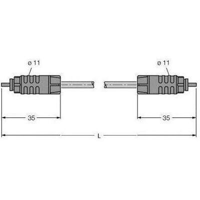 Turck Lichwellenleiter (0.20 m), Netzwerkkabel Turck Lichwellenleiter (0.20 m), Netzwerkkabel