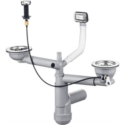 No Name, Siphon, Siphon für 1 5- und 2-Becken-Granitspüle - Space-Saver (Siphon-Montagematerial, 1/2") No Name, Siphon, Siphon für 1 5- und 2-Becken-Granitspüle - Space-Saver (Siphon-Montagematerial, 1/2")