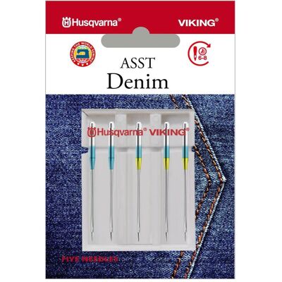 Husqvarna Denimnadel, Sortiment, 5 Nadeln, Nadel Husqvarna Denimnadel, Sortiment, 5 Nadeln, Nadel