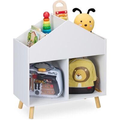 Relaxdays, Kinderregal, Kinderregal Hausform (60 x 30 x 64.50 cm) Relaxdays, Kinderregal, Kinderregal Hausform (60 x 30 x 64.50 cm)