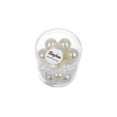 Rayher Renaissance Glaswachsperlen, 12mm ø, weiss, 21 S Rayher Renaissance Glaswachsperlen, 12mm ø, weiss, 21 S