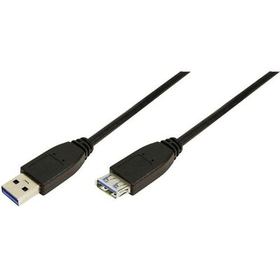 LogiLink Kabel USB USB-A - USB-A 2 m Schwarz (CU0042) (2 m, USB 3.2 Gen 1), USB Kabel LogiLink Kabel USB USB-A - USB-A 2 m Schwarz (CU0042) (2 m, USB 3.2 Gen 1), USB Kabel
