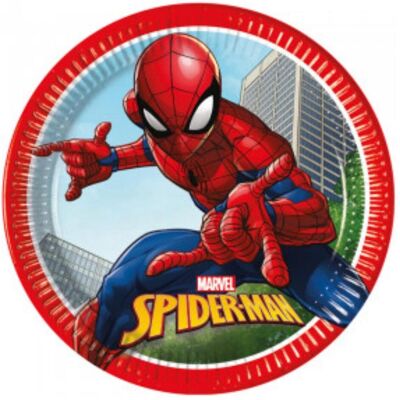 Amscan, Einweggeschirr, Spiderman (8x) Amscan, Einweggeschirr, Spiderman (8x)