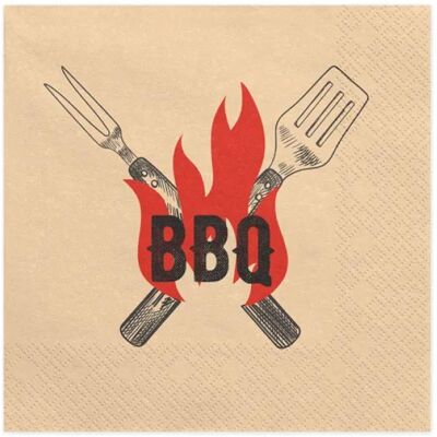 Partydeco, Servietten, Servietten BBQ (20 Stk., 33 x 33 cm) Partydeco, Servietten, Servietten BBQ (20 Stk., 33 x 33 cm)