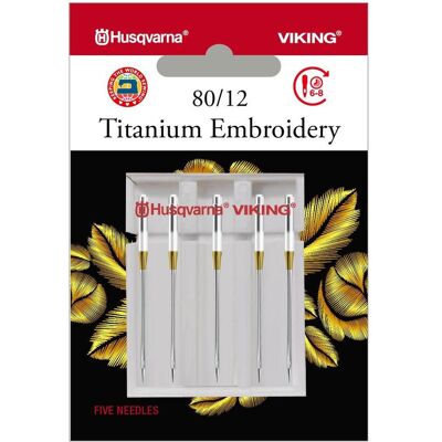 Husqvarna Sticknadel Titanium 80/12, 5 Nadeln, Nadel Husqvarna Sticknadel Titanium 80/12, 5 Nadeln, Nadel