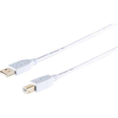 Shiverpeaks S/CONN maximum connectivity USB High Speed 2.0 Kabel, A/B Stecker, vergoldete Kontakte, USB 2.0, wei (1.80 m, USB 2.0), USB Kabel Shiverpeaks S/CONN maximum connectivity USB High Speed 2.0 Kabel, A/B Stecker, vergoldete Kontakte, USB 2.0, wei (1.80 m, USB 2.0), USB Kabel