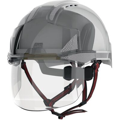 Jsp, Kopfschutz, Industriekletterhelm EVO VISTAshield Dualswitch™ weiß/rauch ABS Jsp, Kopfschutz, Industriekletterhelm EVO VISTAshield Dualswitch™ weiß/rauch ABS