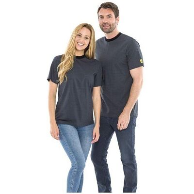 Safeguard, Arbeitsoberteil, ESD-T-Shirt, rundhals, kurzarm, 150g/m², dunkelgrau, Grösse 5XL (5XL) Safeguard, Arbeitsoberteil, ESD-T-Shirt, rundhals, kurzarm, 150g/m², dunkelgrau, Grösse 5XL (5XL)