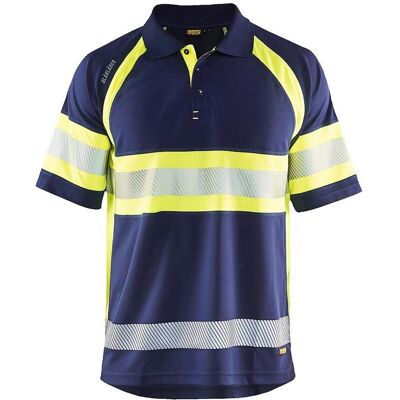 Blakläder, Arbeitshose, Warnschutz Polo-Shirt, marineblau / gelb, Unisex-Grösse: 2XL (XXL) Blakläder, Arbeitshose, Warnschutz Polo-Shirt, marineblau / gelb, Unisex-Grösse: 2XL (XXL)