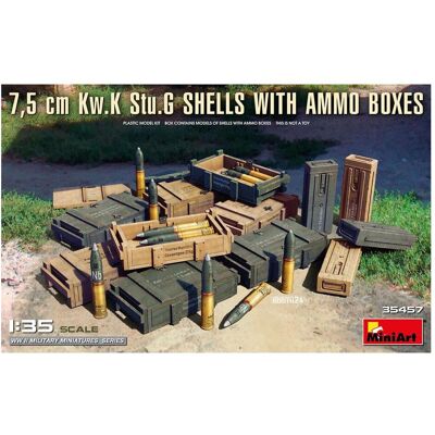 Mini art 1:35 7,5 cm Kw.K Stu.G m. Munitionsboxen Mini art 1:35 7,5 cm Kw.K Stu.G m. Munitionsboxen