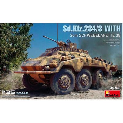 Mini art 1:35 Dt. Sd.Kfz.234/3 2cm Lafette 38 Mini art 1:35 Dt. Sd.Kfz.234/3 2cm Lafette 38