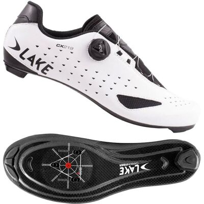 Lake, Herren, Veloschuhe, Rennveloschuhe CX219 (42), Weiss, Schwarz Lake, Herren, Veloschuhe, Rennveloschuhe CX219 (42), Weiss, Schwarz