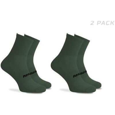 Rogelli, Herren, Sportsocken, Essentielle 2er-Pack Fahrradsocken (36 - 39), Grün Rogelli, Herren, Sportsocken, Essentielle 2er-Pack Fahrradsocken (36 - 39), Grün