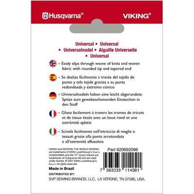 Husqvarna Universalnadel Sortiment, 5 Nadeln, Nadel Husqvarna Universalnadel Sortiment, 5 Nadeln, Nadel