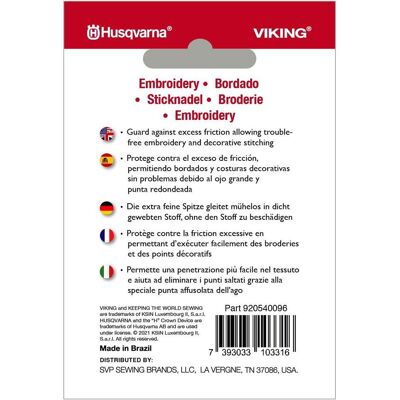 Husqvarna Sticknadel, Sortiment 5 Nadeln, Nadel Husqvarna Sticknadel, Sortiment 5 Nadeln, Nadel