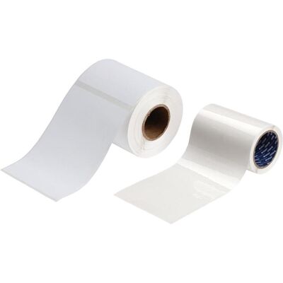 Brady, Etikettenrolle, Set mit Vinyletikett und Schutzlaminat für J2000 Drucker - 154,94 x 104,90 mm (107.95 mm) Brady, Etikettenrolle, Set mit Vinyletikett und Schutzlaminat für J2000 Drucker - 154,94 x 104,90 mm (107.95 mm)