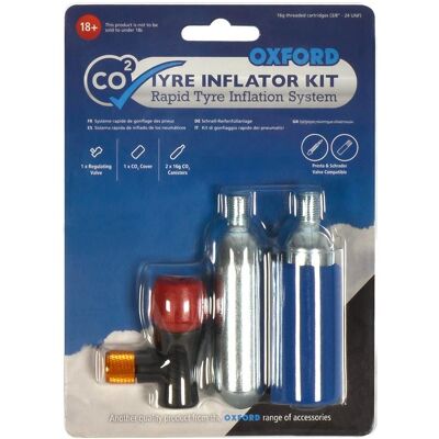 Oxford CO2 2 Reifenreparaturset Blau - Motorrad & Fahrrad Oxford CO2 2 Reifenreparaturset Blau - Motorrad & Fahrrad