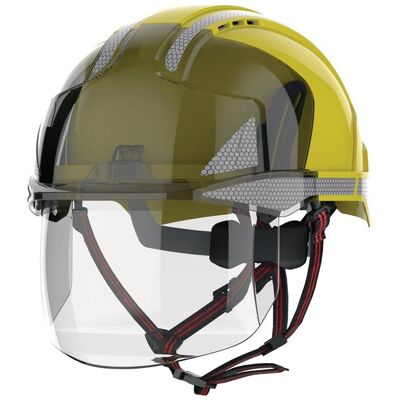 Jsp, Kopfschutz, Industriekletterhelm EVO VISTAshield Dualswitch™ gelb/rauch ABS Jsp, Kopfschutz, Industriekletterhelm EVO VISTAshield Dualswitch™ gelb/rauch ABS