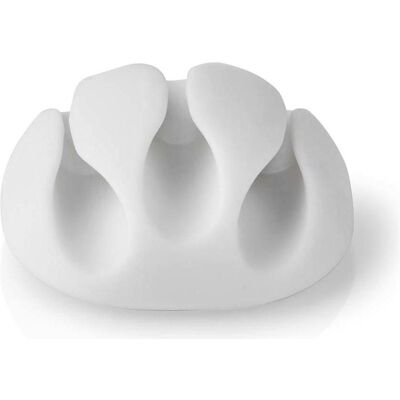 Nedis, Kabelhalter, Kabelmanagement Kabelclip Gesperrt 4 Stück max. Kabeldicke: 5 mm Silikon 35 mm Weiss Nedis, Kabelhalter, Kabelmanagement Kabelclip Gesperrt 4 Stück max. Kabeldicke: 5 mm Silikon 35 mm Weiss