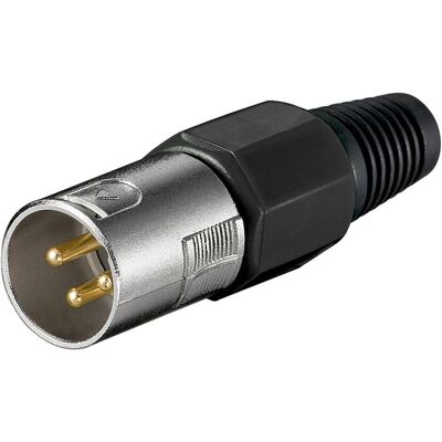 Goobay Mikrofonstecker, 3 Pin, Audio Stecker, Schwarz Goobay Mikrofonstecker, 3 Pin, Audio Stecker, Schwarz