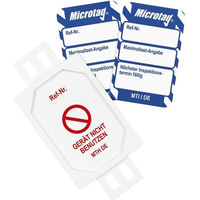 Brady, Sicherheitskennzeichnung, MIC-DE-PK-MTI-I-BL, Microtag Set, 20 x Microtag Halter, 20 x Microtag Einsteckschild (Weiss Brady, Sicherheitskennzeichnung, MIC-DE-PK-MTI-I-BL, Microtag Set, 20 x Microtag Halter, 20 x Microtag Einsteckschild (Weiss