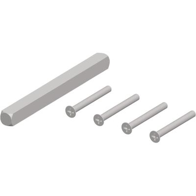 Tecwerk, Zubehör Türbeschlag, Befestigungsset NW-400-31 3xM4 mit Gewindehülsen, 2x Bohrschrauben Vierkant 8 mm Tecwerk, Zubehör Türbeschlag, Befestigungsset NW-400-31 3xM4 mit Gewindehülsen, 2x Bohrschrauben Vierkant 8 mm