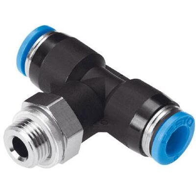 Festo, Rohrverbindungstechnik, T-Verbinder 186165 QST-G3/8-12 Rohr-Ø: 12 mm 1 St. (T-Verbindung) Festo, Rohrverbindungstechnik, T-Verbinder 186165 QST-G3/8-12 Rohr-Ø: 12 mm 1 St. (T-Verbindung)