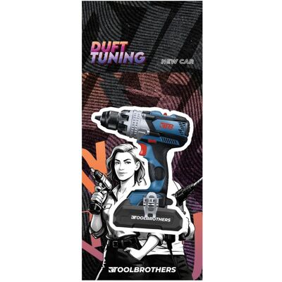 Tool Brothers, Lufterfrischer, Toolbrothers Duftbaum - EXPERT BLUE AKKUSCHRAUBER Design - Duft NEW CAR - exotische Duftnoten Tool Brothers, Lufterfrischer, Toolbrothers Duftbaum - EXPERT BLUE AKKUSCHRAUBER Design - Duft NEW CAR - exotische Duftnoten